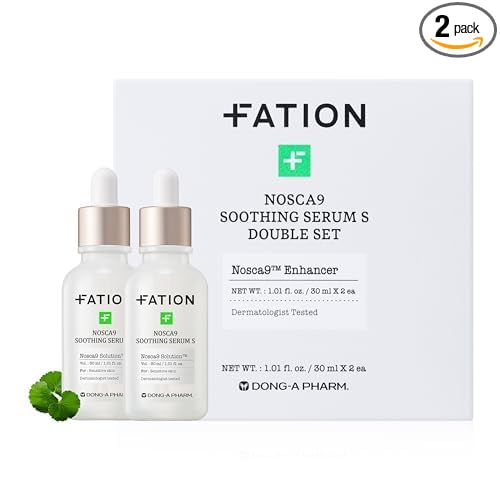 NOSCA9 Soothing Serum S - Rapid Hydrating Calming Serum with 5-Layer Ceramide Complex &Fresh Centella Asiatica, Advanced Barrier Repair for Sensitive Skin Korean Skin Care (2.02 Fl Oz (Pack of 2))