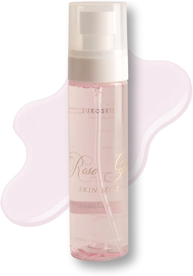 Suroskie Roses Glass Skin Mist 100Ml | 2 in 1 Face Toner + Makeup Setting Spray | Rose Water for Face with Aloe Vera & Lotus | Toner for Glowing & Hydrating Skin | All Skin Types | for Men & Women