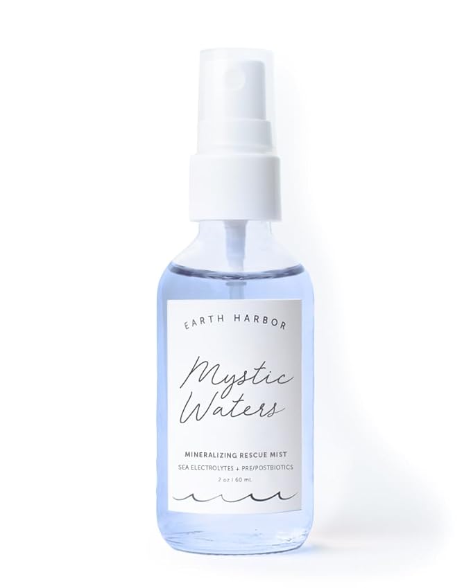 Earth Harbor Mystic Waters Mineral Balancing Mist, Electrolyte Toner & Magnesium Boost, Soothes Redness, Calms Oily Combo & Sensitive Skin, Hydrates, Alcohol-Free, 19 Actives, pH Balanced, 2 oz