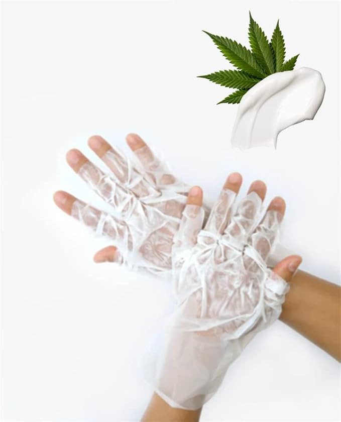 VOESH Collagen Gloves, Vegan Hand Masks, Herb Seed Oil, 3 Pack, Moisturizing Hand Mask, Lotion Gloves, Hydrating Gloves, Hand Care, Spa Manicure Gloves, Dry Hand Treatment