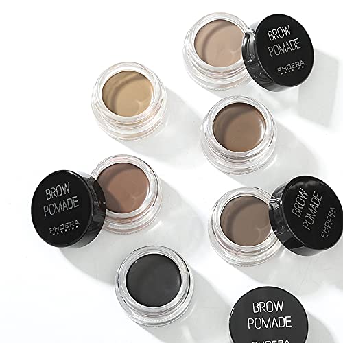 Eyebrow Pomade,Gel Professional Makeup Eyebrow Color,Matte Waterproof Brow Pomade For Long-Lasting Results,Vegan, Cruelty-Free Eyebrow Color that Fills and Shapes Brows(6#Jet Black)