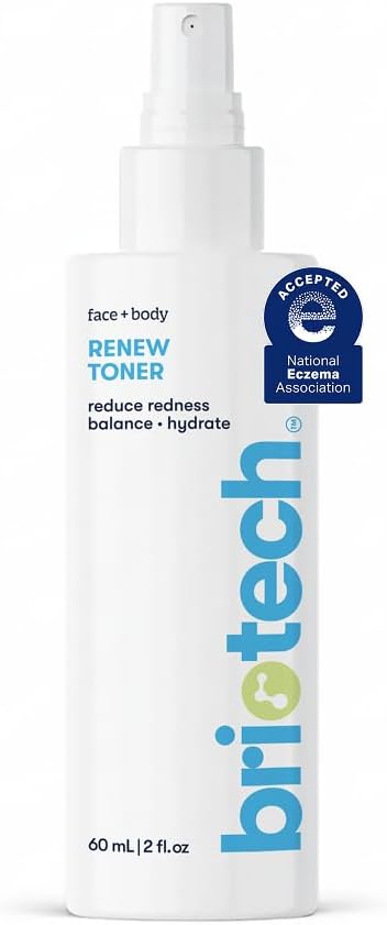 BRIOTECH Renew Toner, Hypochlorous Acid Spray, Minimize Appearance of Blemishes, Soothing Facial Mist for Sensitive Skin, Calm Redness & Bumps, Vegan, 2 fl oz Travel Size