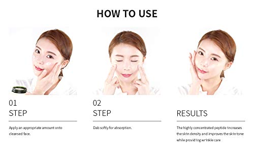 MIZON Peptide Ampoule Face Cream with Adenosine Lavander Oil Fine Line Treatment Moisturizing Elastin Boost Korean Skincare (1.69 fl oz)