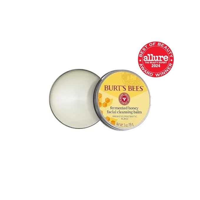 Burt's Bees Fermented Honey Facial Cleansing Balm, With Prebiotic and Postbiotic Blend, Contains Fermented Honey and Green Tea, Natural Origin Skin Care, 1 Tin, 3 oz.