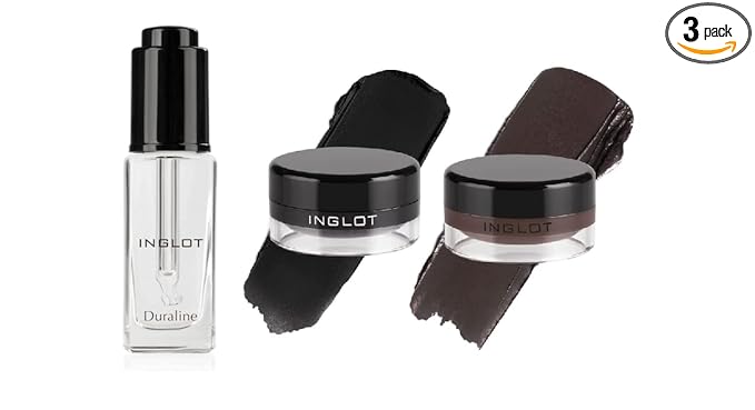The Beauty Box INGLOT Bundle - Duraline, AMC Eyeliner Gel 77 and AMC Eyeliner Gel 90 (3-Piece)