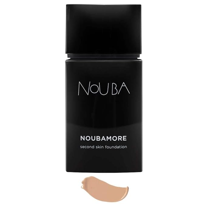Noubamore Second Skin Foundation by Nouba - Long Lasting Coverage With Jojoba Extract Luminous Makeup Light Texture - Nude Skin Effect - Smoothes & Nourishes, Blends Perfectly (Color 86)