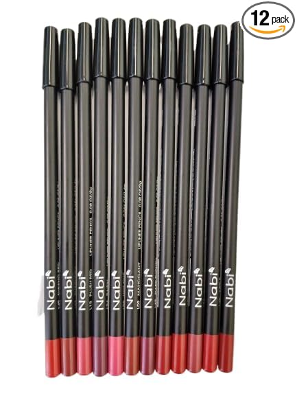 Nabi 12 Pieces, 12 Colors Lip Liner (RED TONE, 7.5)