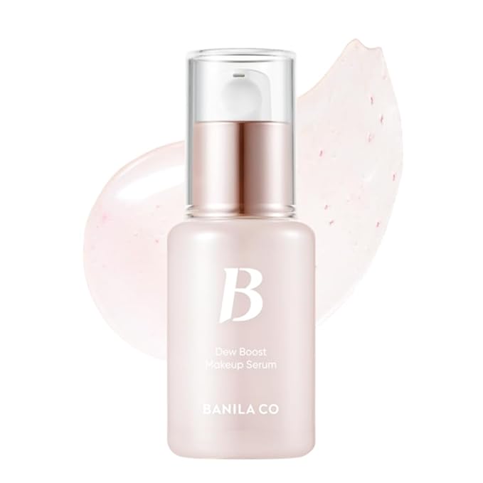 BANILA CO Dew Boost Makeup Serum | Bounce-back Supple Hydration & Natural Makeup Glow | Hydrating Prep & Grip Primer for Radiant Glass Skin | Dewy-Plump Finish Face Base (30ml / 1.01 fl oz)
