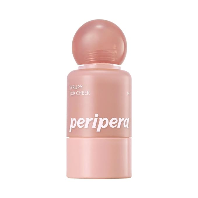 PERIPERA SYRUPY TOK CHEEK 15 Colors, Liquid Blush, Dewy Finish and Hydrates All day, Soft Velvet Texture Face Cheek Tint (14 COTTON FIG)