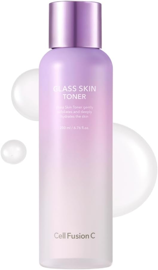 Cell Fusion C Glass Skin Toner, Face Toner for Glass Skin, Niacinamide, Hyaluronic Acid & Citric Acid, Dewy Glow & Smooth Texture, 200ml / 6.76 fl.oz