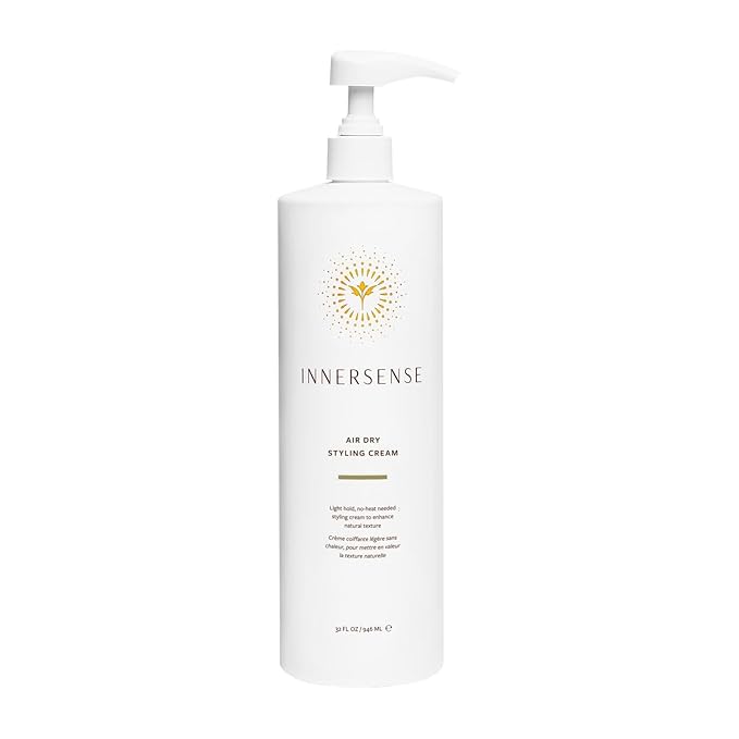 INNERSENSE Organic Beauty - Air Dry Styling Cream | Light-Hold, Reduce Frizz, Weightless Finish | Non-Toxic, Cruelty-Free, Clean Haircare (32 oz | 946 ml)