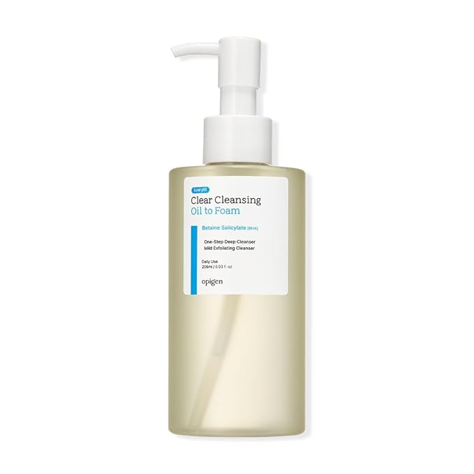 Low pH Clear Oil to Foam Facial Cleanser for Clear Pores & Sensitive Skin - Korean Skincare (6.93 fl oz)