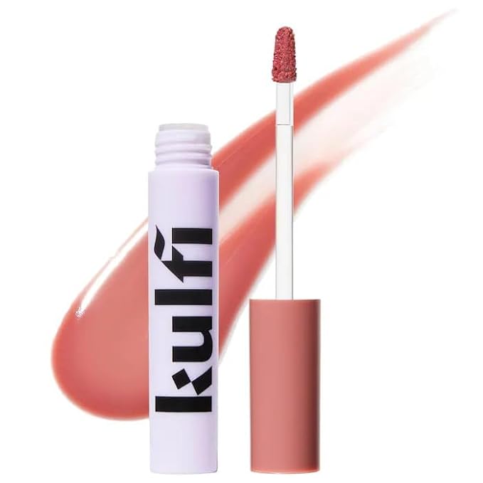 Kulfi Lassi Lips Staining Lip Oil, | Color: Rose - pink nude | Long-Lasting Moisturizing with Mango Seed Oil, Coconut Oil, Vitamin E, High Shine Finish, 0.14 oz / 3.8 mL