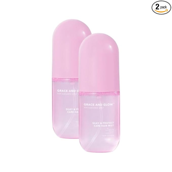 Grace & Glow Silky & Protect Care Hair Mist 100 ml – Hair Perfume & Nourishing Hair Mist with Sclerocarya birrea oil & Olive Oil – Soft, Smooth, Healthy Hair + Long-Lasting Fragrance Spray (2, 100 ml)