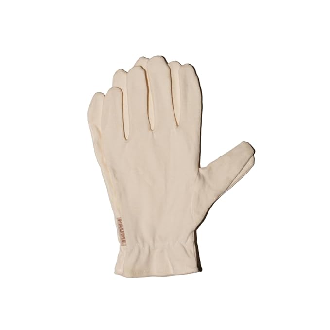 PAUME Overnight Hydration Gloves, 100% Organic Cotton, Ideal for Dry and Cracked Hands, Deliver Healing and Moisturizing Benefits, 1 Pair