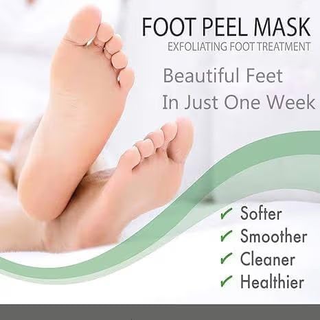 Damask Rose Foot Peel Mask (6 Pack), Exfoliating Foot Mask for Dry Cracked Feet, Dead Skin Callus Remover, Foot Exfoliator for Baby Soft Feet (Rose)
