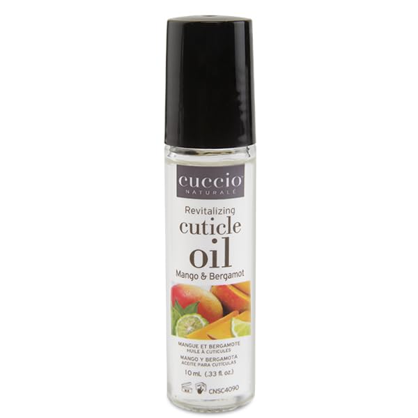 Cuccio Naturale Mango & Bergamot Roll-On Cuticle Oil – 0.33 fl oz – Nourishing Hydration Treatment for Dry Cuticles & Nails – Fast-Absorbing, Non-Greasy Formula with Jojoba & Vitamin E