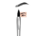 Waterproof Eyebrow Pencil with 2 Tip, Microblading Eyebrow Pencils for Women, Waterproof and Last All Day Thin Brow Pencil with Precise Tip for Natural and Hair Like Brows, Soft Ash Black
