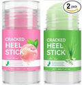 Peach+Aloe Scent Urea Cream 60% Plus Salicylic Acid 2% Foot Balm Stick for Dry Cracked/Chapped Heel, Skinned knees, Hand Intensively Hydration/Moisturization, Callus Removal/Softening/Soothing|40g+40g