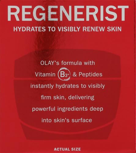 Olay Face Moisturizer, Regenerist Micro-Sculpting Cream for Women, Fragrance-Free Hydrating Anti-Aging, Anti-Wrinkle, Firming Skin Care Hyaluronic Acid, Niacinamide, Amino Peptides, 1.7 Oz (Pack of 3)