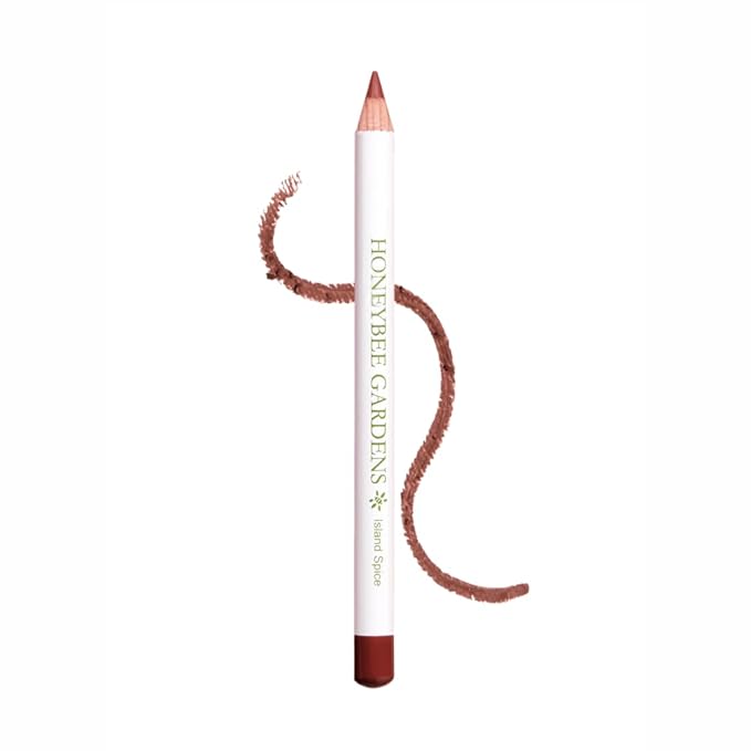 Honeybee Gardens Irresistible Lip Liner Pencil– Island Spice Rosey Cinnamon, Long-Lasting Lip Pencil for Women, Smooth Precision Application, Vegan Makeup Lip Products, Gluten & Paraben-Free, 0.04oz