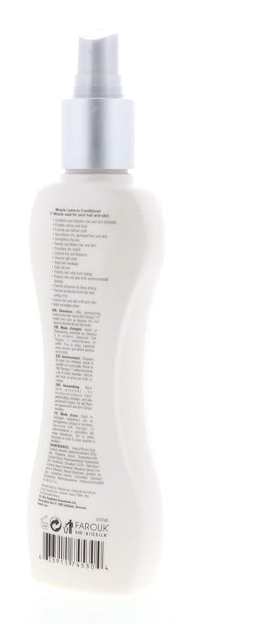 BioSilk Silk Therapy Miracle 17,Leave-In Conditioner for Dry & Damaged Hair,Reconstructs,Repairs &Hydrates,Adds Shine,Controls Frizz& Defines Curls, Sulfate, Paraben & Cruelty Free,5.64 Oz (Pack of 2)