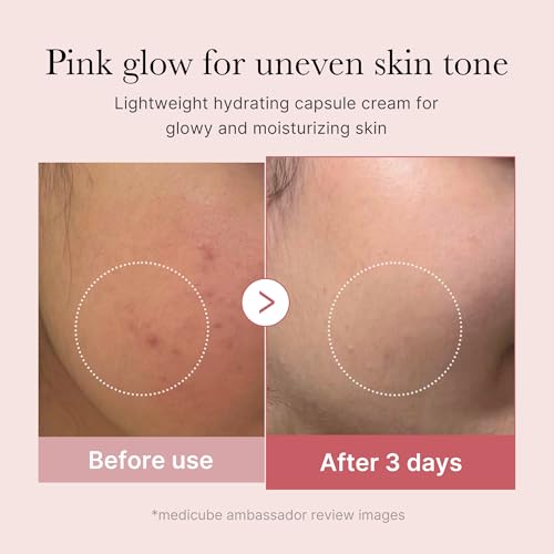 medicube PDRN Cleanse & Hydrate Duo: Salmon DNA PDRN Pink Collagen Capsule Cream and PDRN Jelly to Foam Cleanser | Lightweight Gel to Foam Cleanser and Moisturizer For Uneven Skin Tone