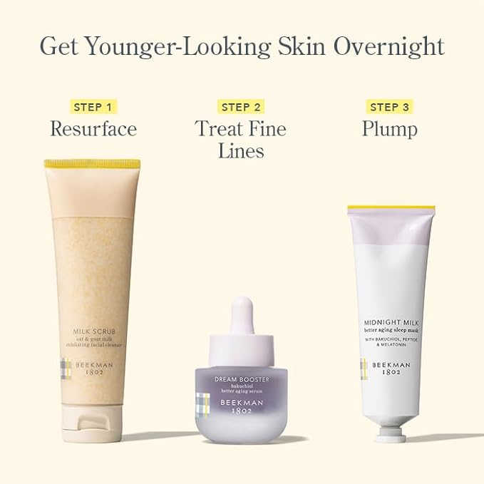 Beekman 1802 Dream Booster Bakuchiol Face Serum for Sensitive Skin – Retinol Alternative with Bakuchiol – Helps Smooth Fine Lines & Refine Texture – Fragrance Free, Vegan – 0.5 fl oz