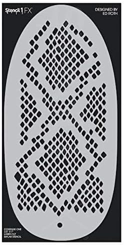 Stencil1FX - Snakeskin Eye Makeup Stencil for Costumes, Dress Up, Halloween, Cosplay, Face Painting, Raves, Festivals, Parades, Parties, Parades, Parties