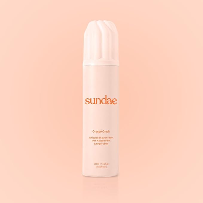 sundae Whipped Shower Foam Orange Foaming Body Wash 8.9 fl oz, 265ml with Kakadu Plum & Finger Lime