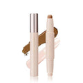 Cream Contour Sticks,Shades with Highlighter & Bronzer,Non-greasy and Waterproof Contouring Pen,Easy to Sculpt the Face and Create a Lightweight Finishing Makeup (02#Bronzer contour and glow sticks)