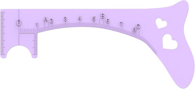 Silicone Eyebrow Stencil Ruler 4in1 Reusable Eyebrow Template for Brow Stamp Eyeliner Beginners Friendly Eye Makeup Eyelash Guide Tool (Purple)