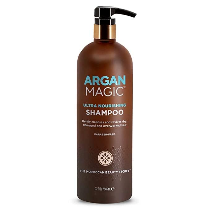 Argan Magic Ultra Nourishing Shampoo - Argan Oil and Antioxidants to Nourish and Restore Damaged and Over-Processed Hair Types | Paraben Free, (32 oz, 2 Pack)