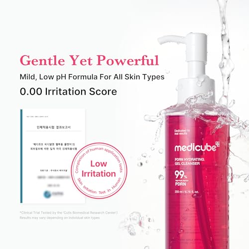 medicube PDRN Cleanse & Hydrate Duo: Salmon DNA PDRN Pink Collagen Capsule Cream and PDRN Jelly to Foam Cleanser | Lightweight Gel to Foam Cleanser and Moisturizer For Uneven Skin Tone