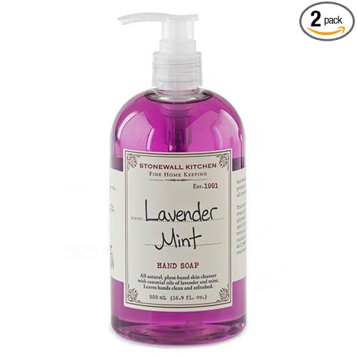 Stonewall Kitchen Lavender Mint Hand Soap, 16.9 ounces (Pack of 2)