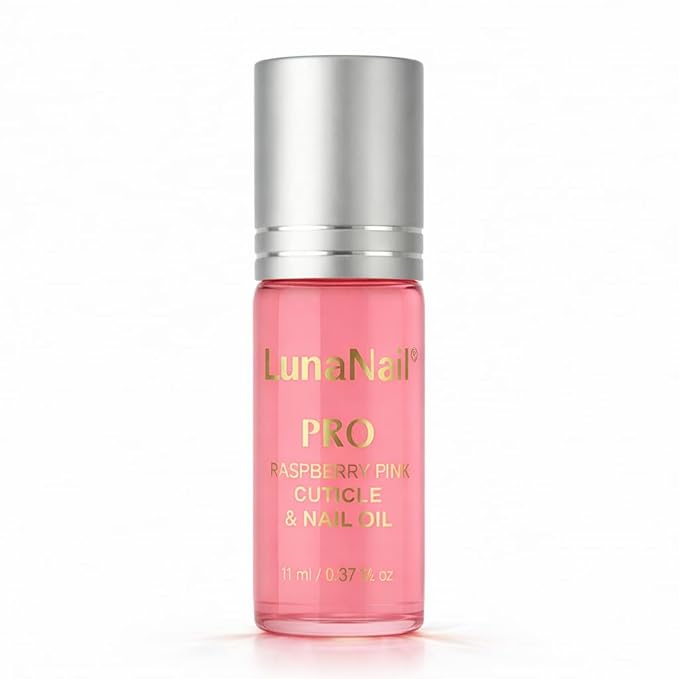 Cuticle Oil for Nails & Growth, Roll-On | Vitamin E & Jojoba Nail Strengthener Serum | Deep Hydration for Dry, Damaged Cuticles | Overnight Repair Treatment | Vegan (Raspberry Pink)