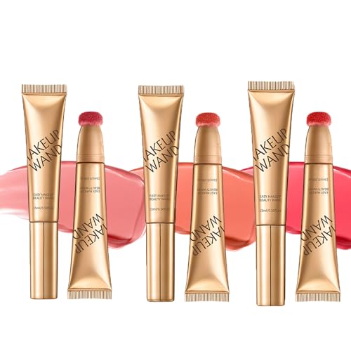 Contour Wand & Blush Wands Duo - Blush, 2 In 1 Liquid Contours Duo for Women with Applicator, Cream Beauty Stick Makeup (Blush01+02+03)