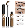 Eyebrow Gel - Peel Off Eyebrow Tint With Eyebrow Stencils, Long-lasting Brow Gel for Strong Hold & Natural Finish, Waterproof Eyebrow Makeup for Fuller & Defined Looking Brows (Light Brown)