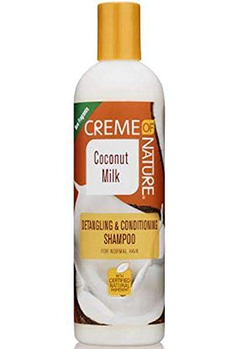 Creme of Nature Shampoo with Coconut Milk, Detangling and Conditioning Formula for Normal Hair, 12 Fl Oz (Pack of 2)