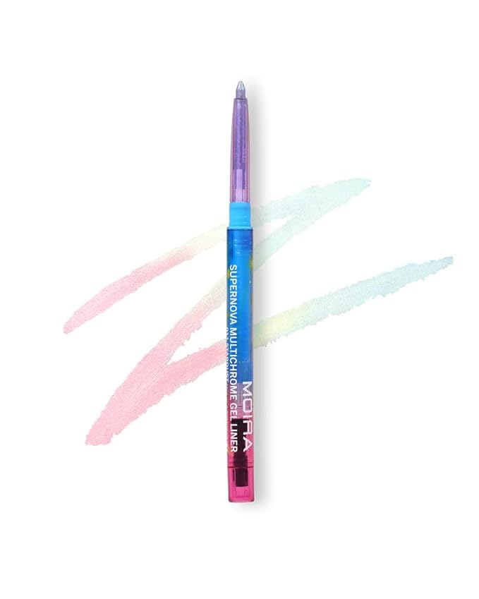 Moira | Supernova Multichrome Gel Eyeliner | Smooth gel texture, Built-In Sharpener, Water & Smudge-Proof | Shade (011, Stardust) | Upto 12hrs