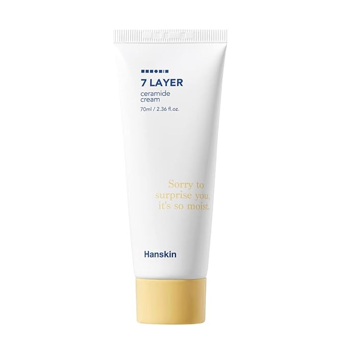 Hanskin 7 Layer Ceramide Cream, Lasts for 48 Hours, 2.4 fl. oz, 70ml, Moisturizes Dry Skin, Moisturizer, For All Type, Sensitive Skin, Redness, Boosting Calming Cream