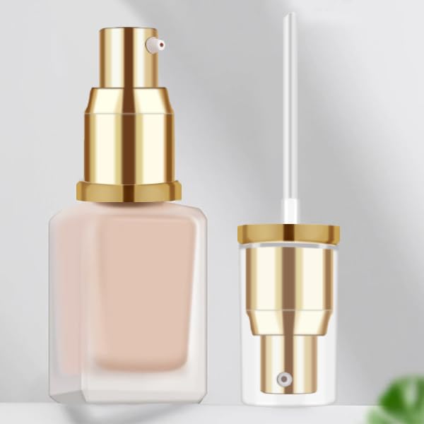Chris.W 2Pack Foundation Pump Fit for Estee Lauder Double Wear Foundation DW Replacement Pump(Gold)