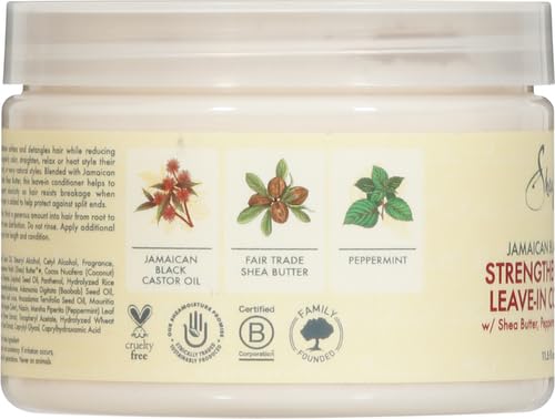 Shea Moisture Jamaican Black Castor Oil Leave In Conditioner 100% Pure Jamaican Black Castor Oil For Damaged Hair to Soften and Detangle Hair 11.5 oz (Pack of 12)