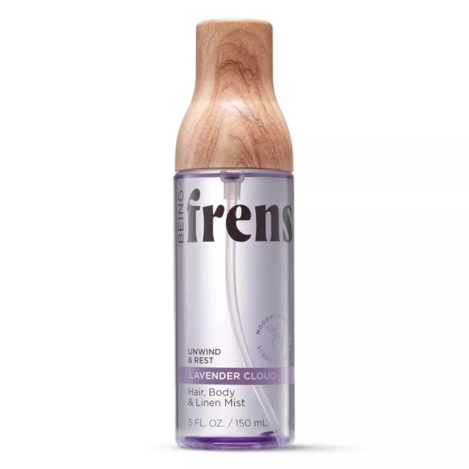 𝐁𝐞𝐢𝐧𝐠 𝐅𝐫𝐞𝐧𝐬𝐡𝐞 Lavender Cloud for Women's Hair, Body & Linen Mist Body Spray with Essential Oils - 5 FL OZ (Pack 01)