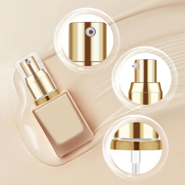 Chris.W 2Pack Foundation Pump Fit for Estee Lauder Double Wear Foundation DW Replacement Pump(Gold)