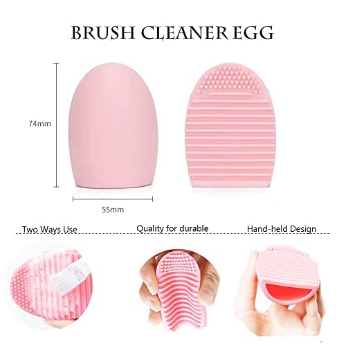 Makeup Brush Set, NEVSETPO 28PCS Make Up Brushes For Women Include 24 Makeup Brushes 2 Sponges, 1 Dual End Mask Spatula, 1 Brush Egg Cleaner, 1 Travel-Friendly Easy Clean Roll Up Makeup Bag