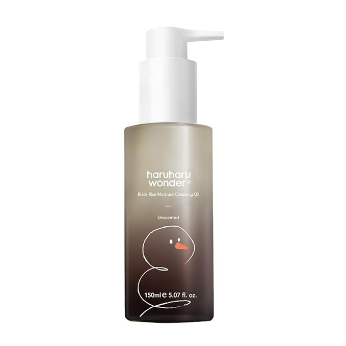 HARUHARU wonder Black Rice Moisture Cleansing Oil, (Christmas Limited Edition), Korean Facial Cleanser, Makeup Remover, Holiday stocking stuffers, 5.07 fl.oz