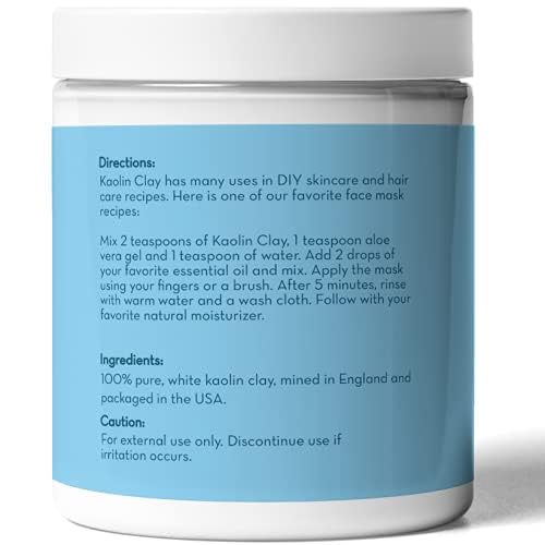 Pure Body Naturals Kaolin Clay Powder, 100 g - Perfect for Natural DIY Skin Cleansers, Masks and Scrubs