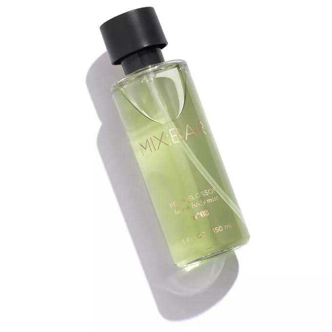 MIX:BAR Pear Blossom Hair + Body Mist, Bedroom Linen Spray - Notes of Pear, Petals, Apple, White Musk, Fruity Scent, 5oz