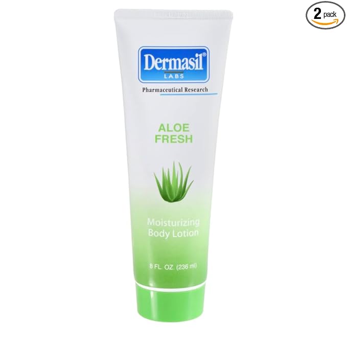 Dermasil Body Lotion, Fresh Aloe, 2-Pack – Non-Greasy, Fast-Absorbing, Fresh Scent, 8 Oz Ea